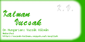 kalman vucsak business card